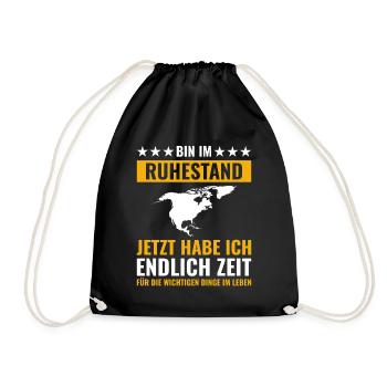 Rentner Rente Rentenbeginn Nordamerika USA - Turnbeutel - Schwarz - Vorne