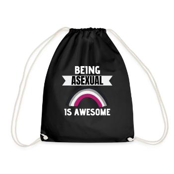 Queer Ace Pride Month LGBTQ Geschenk Asexuell - Turnbeutel - Schwarz - Vorne
