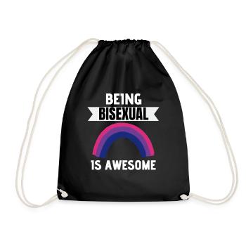 Bi Pride Month Bisexuell Regenbogen LGBT Bisexuell - Turnbeutel - Schwarz - Vorne
