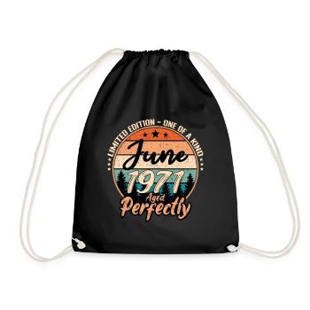 Juin 1971 anniversaire 1971 légendes Juin - Sac de sport léger - noir - Devant