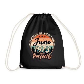 Juni 1973 Jubiläum 1973 Legenden Juni - Turnbeutel - Schwarz - Vorne