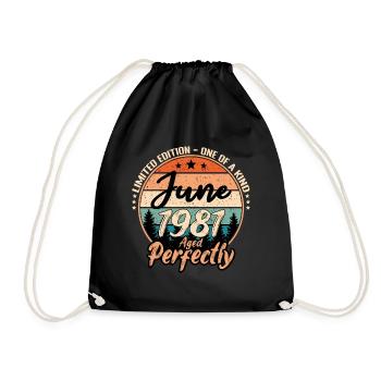 Juin 1981 anniversaire 1981 légendes Juin - Sac de sport léger - noir - Devant