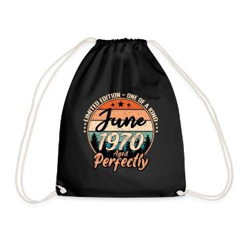 Juin 1970 anniversaire 1970 légendes Juin - Sac de sport léger - noir - Devant