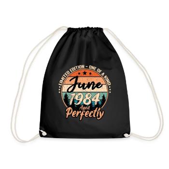 Juin 1984 anniversaire 1984 légendes Juin - Sac de sport léger - noir - Devant