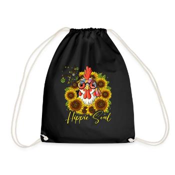 60s 70s Costume Hippie Soul - Sac de sport léger - noir - Devant