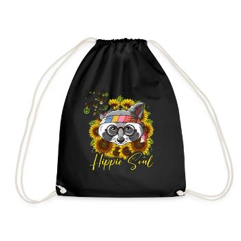 60s 70s Costume Hippie Soul - Sac de sport léger - noir - Devant