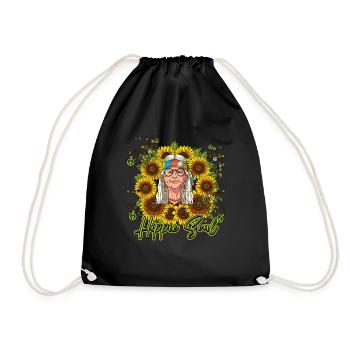 60s 70s Costume Hippie Soul - Sac de sport léger - noir - Devant