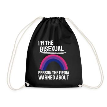 Bisexuell Regenbogen Bi Pride Month Geschenk LGBTQ - Turnbeutel - Schwarz - Vorne