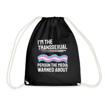 Transsexuell Gay Pride LGBTQ Geschenk Transgender - Turnbeutel - Schwarz - Vorne