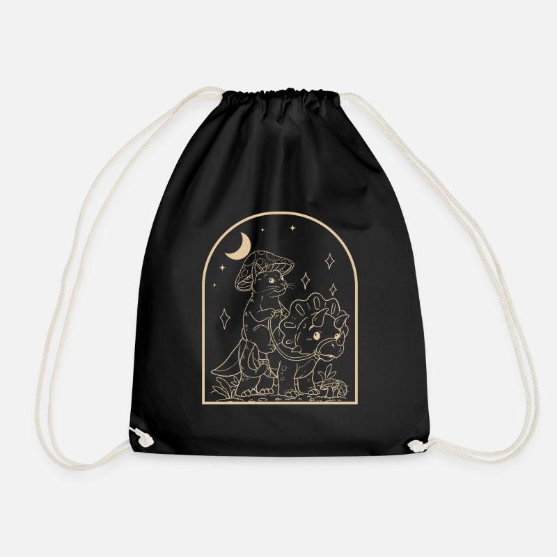 Chat Cottagecore - Sac de sport léger - noir