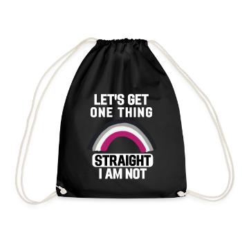 Rainbow Ace Pride Mois LGBT Cadeau Asexuel - Sac de sport léger - noir - Devant