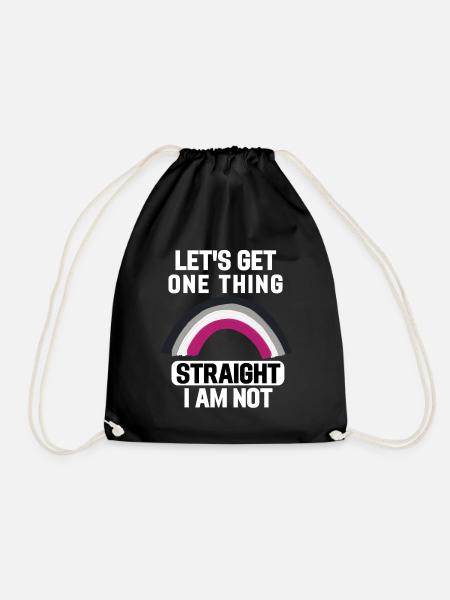 Regenbogen Ace Pride Month LGBT Geschenk Asexuell - Turnbeutel - Schwarz