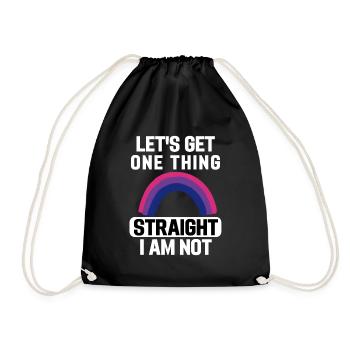 Regenbogen Bi Pride Month LGBT Geschenk Bisexuell - Turnbeutel - Schwarz - Vorne