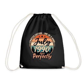 Juli 1990 Jubiläum 1990 Legenden Juli - Turnbeutel - Schwarz - Vorne
