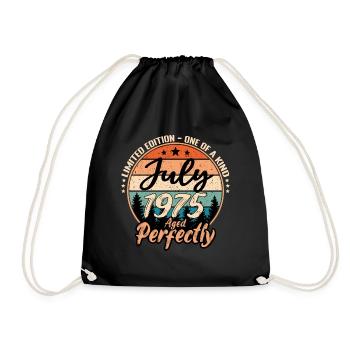 July 1975 anniversary 1975 legends July - Drawstring Bag - black - Front
