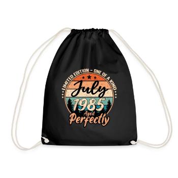 July 1985 anniversary 1985 legends July - Drawstring Bag - black - Front