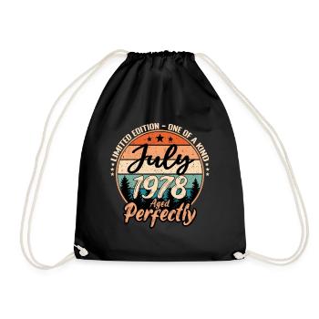 Juli 1978 Jubiläum 1978 Legenden Juli - Turnbeutel - Schwarz - Vorne