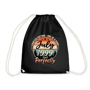 July 1999 anniversary 1999 legends July - Drawstring Bag - black - Front