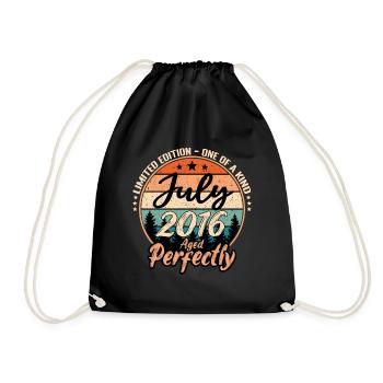 July 2016 Anniversary 2016 Legends July - Drawstring Bag - black - Front