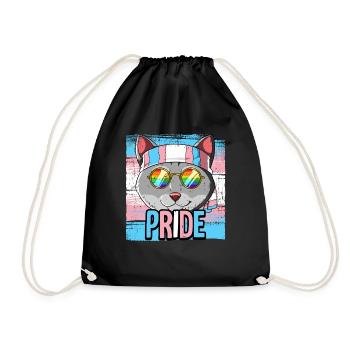 Pride LGBTQ Transgender Flagge Kostüm Pride Month - Turnbeutel - Schwarz - Vorne