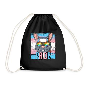 Pride LGBTQ Transgender Flag Costume Pride Month - Drawstring Bag - black - Front