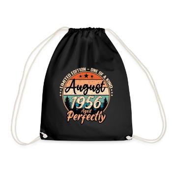 Août 1956 anniversaire 1956 légendes Août - Sac de sport léger - noir - Devant