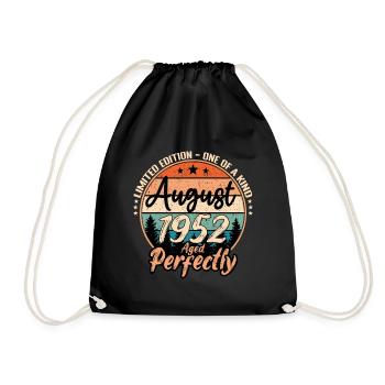 Août 1952 anniversaire 1952 légendes Août - Sac de sport léger - noir - Devant