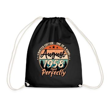 Août 1958 anniversaire 1958 légendes Août - Sac de sport léger - noir - Devant