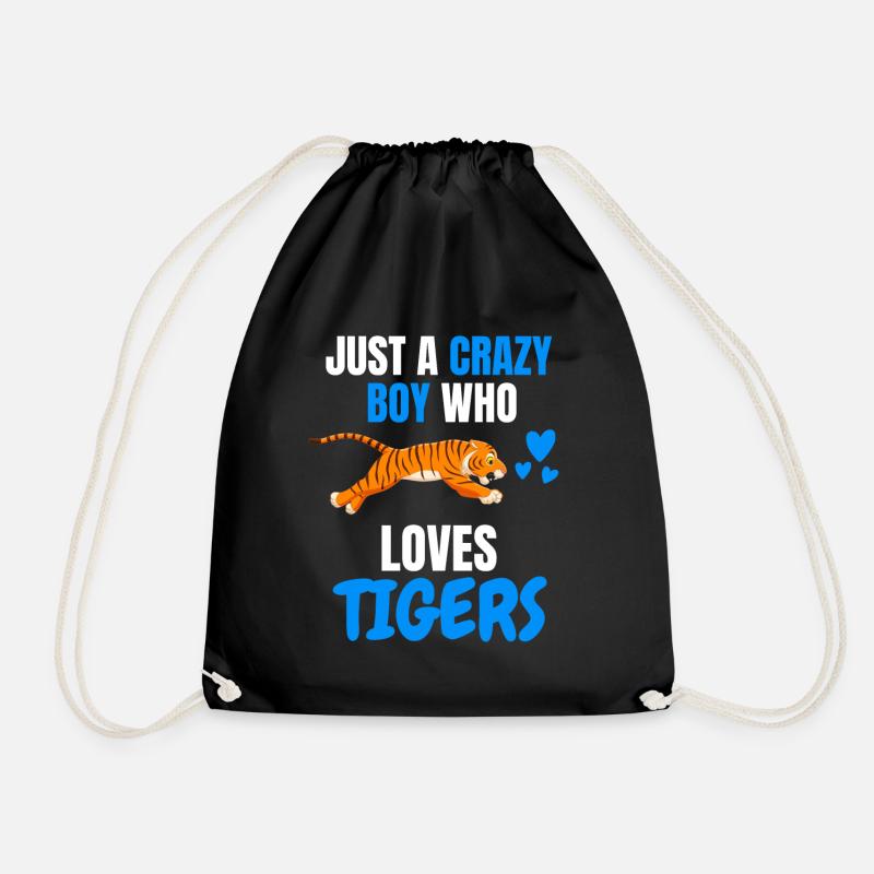 Dschungel Tier Jungen Zoo Tier Geschenk Tiger - Turnbeutel - Schwarz