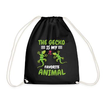 Amoureux des animaux Lézards Reptiles Animal Gift Gecko - Sac de sport léger - noir - Devant