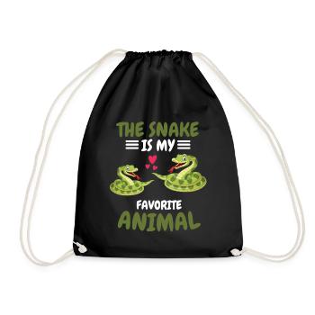 Animal préféré Amphibiens Animal Cadeau Serpent - Sac de sport léger - noir - Devant