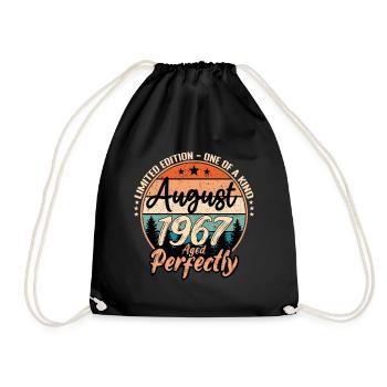 Août 1967 anniversaire 1967 légendes Août - Sac de sport léger - noir - Devant