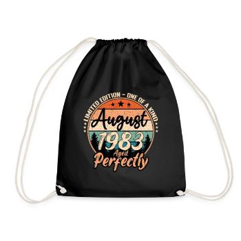 Août 1983 anniversaire 1983 légendes Août - Sac de sport léger - noir - Devant