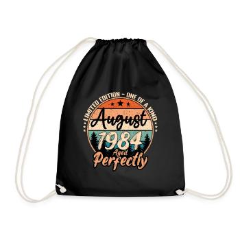 Août 1984 anniversaire 1984 légendes Août - Sac de sport léger - noir - Devant