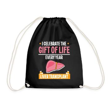 Celebrating the Gift of Life Liver Transplant - Turnbeutel - Schwarz - Vorne