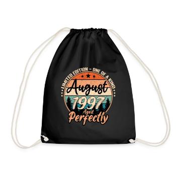 August 1997 anniversary 1997 legends August - Drawstring Bag - black - Front
