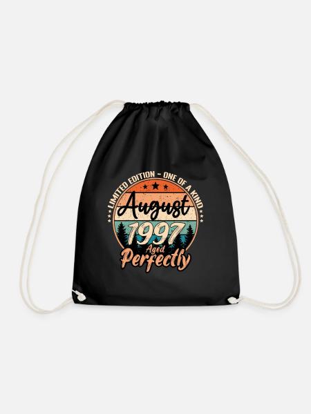 August 1997 anniversary 1997 legends August - Drawstring Bag - black