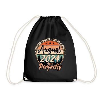 August 2024 anniversary 2024 legends August - Drawstring Bag - black - Front