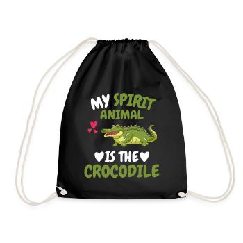 Amoureux des animaux Reptiles Animal Gift Crocodile - Sac de sport léger - noir - Devant
