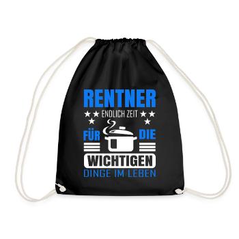 Rentner Rente Rentenbeginn Kochen Koch - Turnbeutel - Schwarz - Vorne