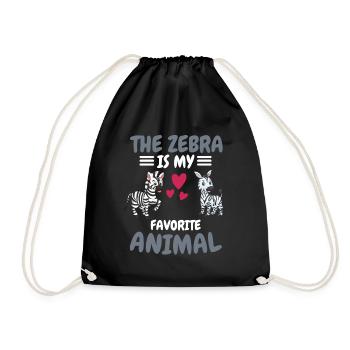 Animal préféré Afrique Animal Drôle Cadeau Zèbre - Sac de sport léger - noir - Devant