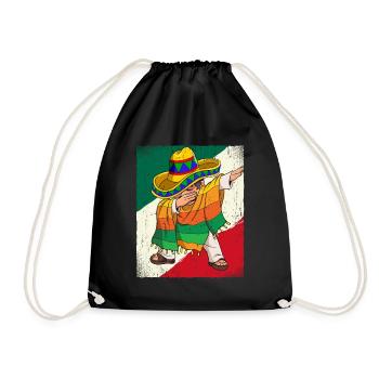 Dabbing Mexican Mann Cinco De Mayo - Turnbeutel - Schwarz - Vorne