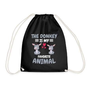 Animalier préféré Animal Cadeau Drôle Âne - Sac de sport léger - noir - Devant