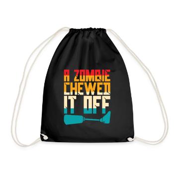 A Zombie Chewed It Off - Turnbeutel - Schwarz - Vorne