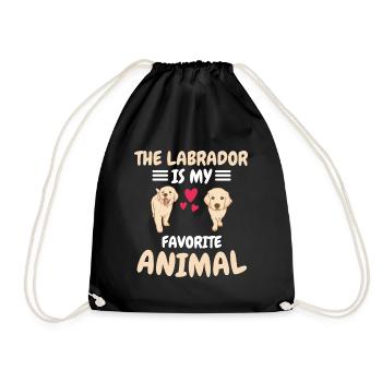 Cadeau amusant pour les chiens animaux préférés Labrador - Sac de sport léger - noir - Devant