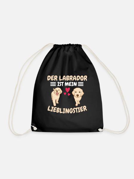Hunde Lieblingstier Geschenk Lustiges Labrador - Turnbeutel - Schwarz