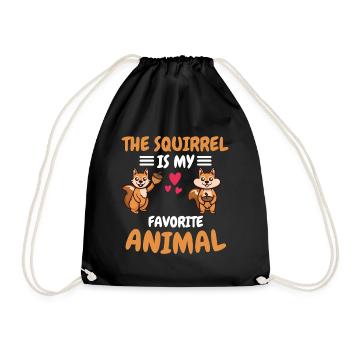 Animal préféré Animal Cadeau Drôle Écureuil - Sac de sport léger - noir - Devant