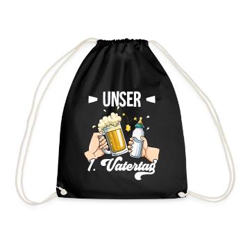 Erster Vatertag - Turnbeutel - Schwarz - Vorne