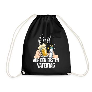 Erster Vatertag - Turnbeutel - Schwarz - Vorne