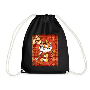 Année du Tigre Nouvel An lunaire chinois - Sac de sport léger - noir - Devant
